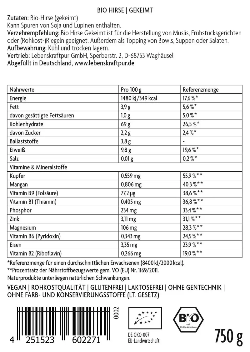 Bio Hirse Gekeimt