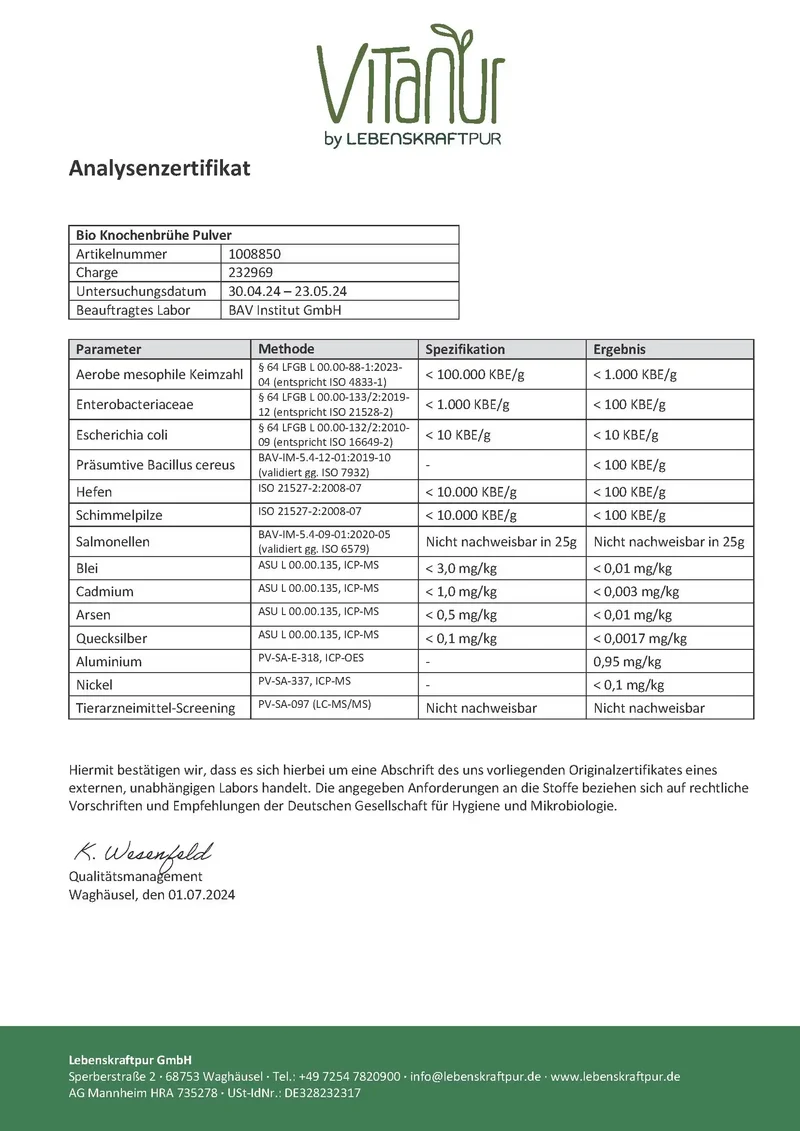 Bio Knochenbrühe Pulver