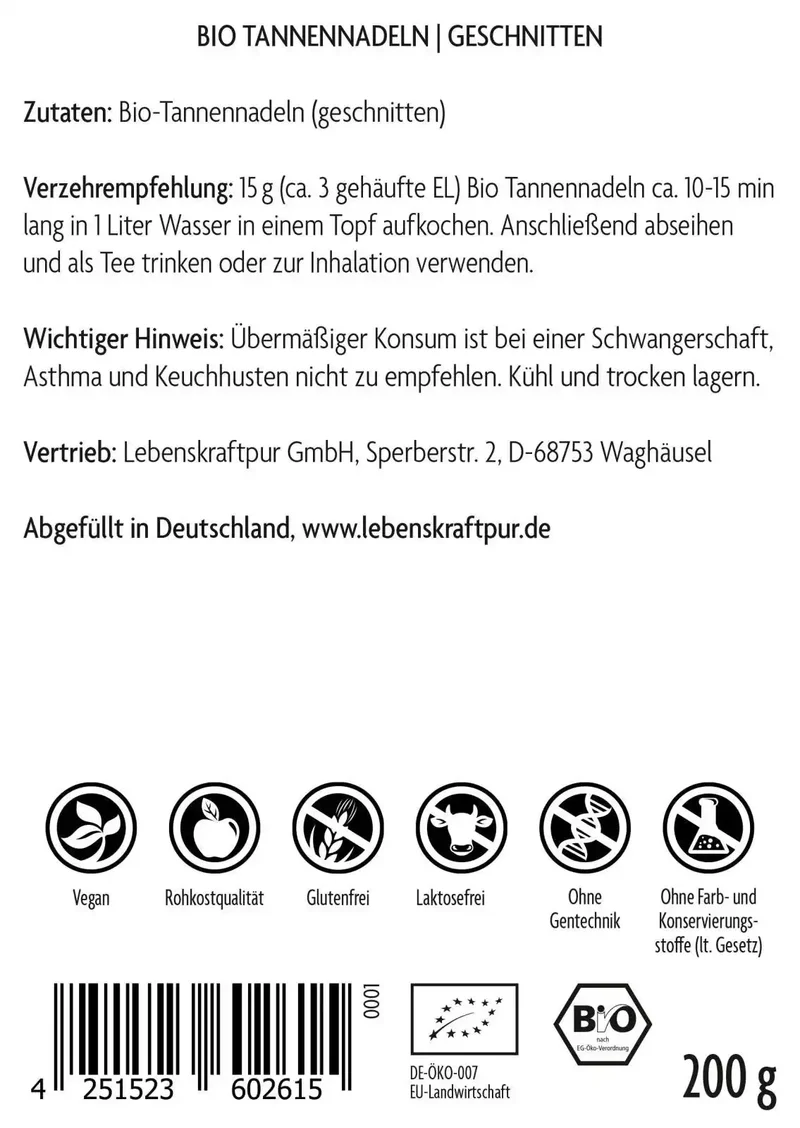 Bio Tannennadeln Geschnitten