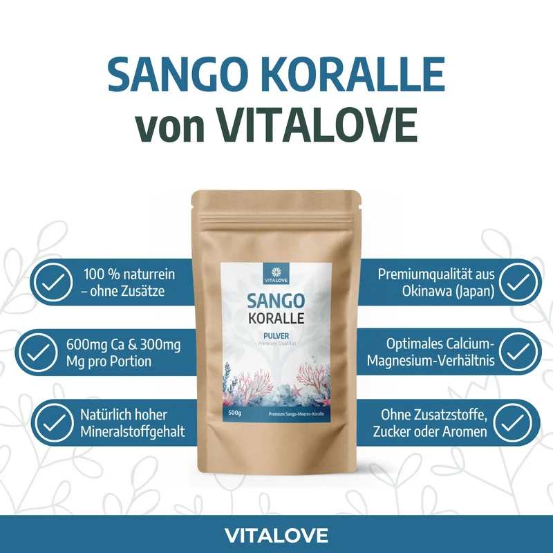 Sango Meeres Koralle Pulver – 500 g