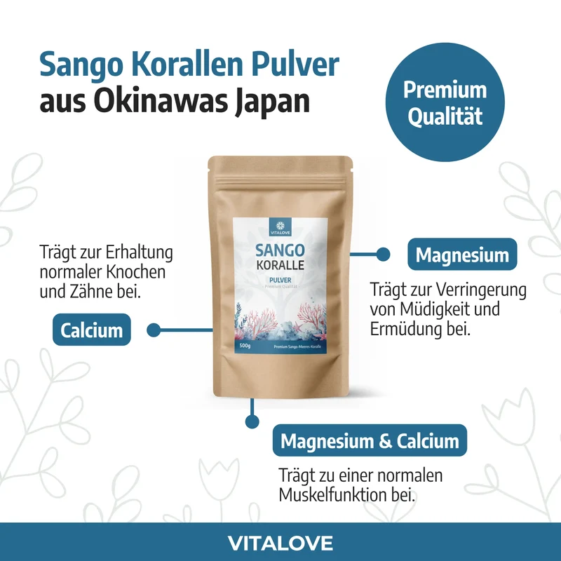 Sango Meeres Koralle Pulver – 500 g