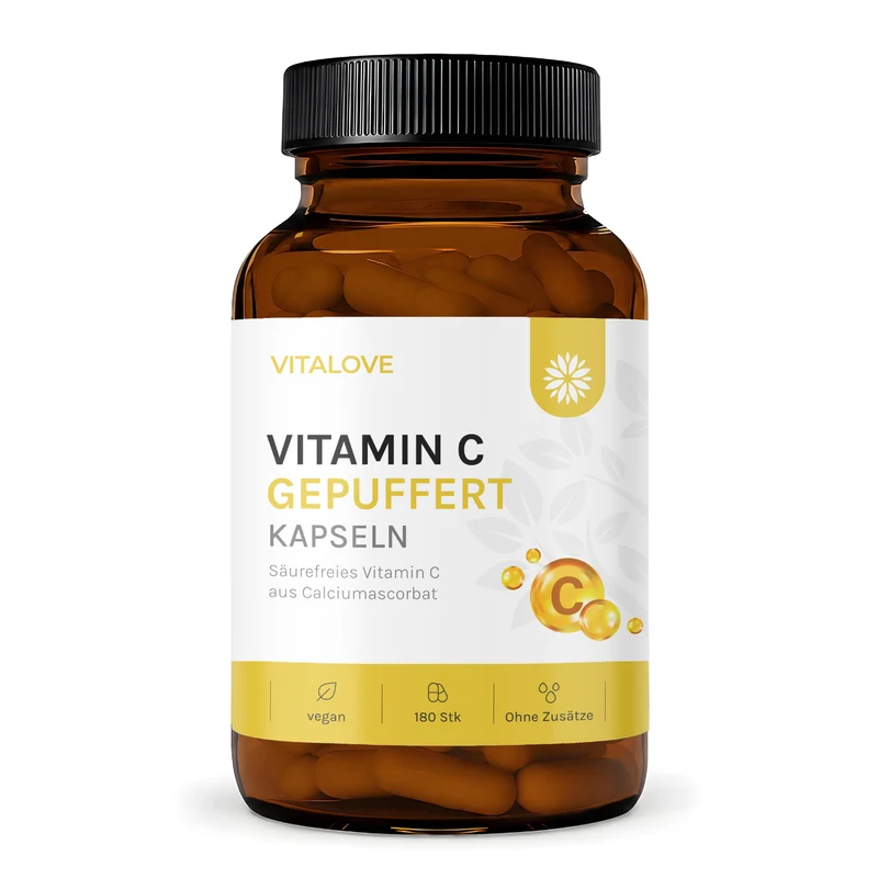 Vitamin C gepuffert – 180 Kapseln
