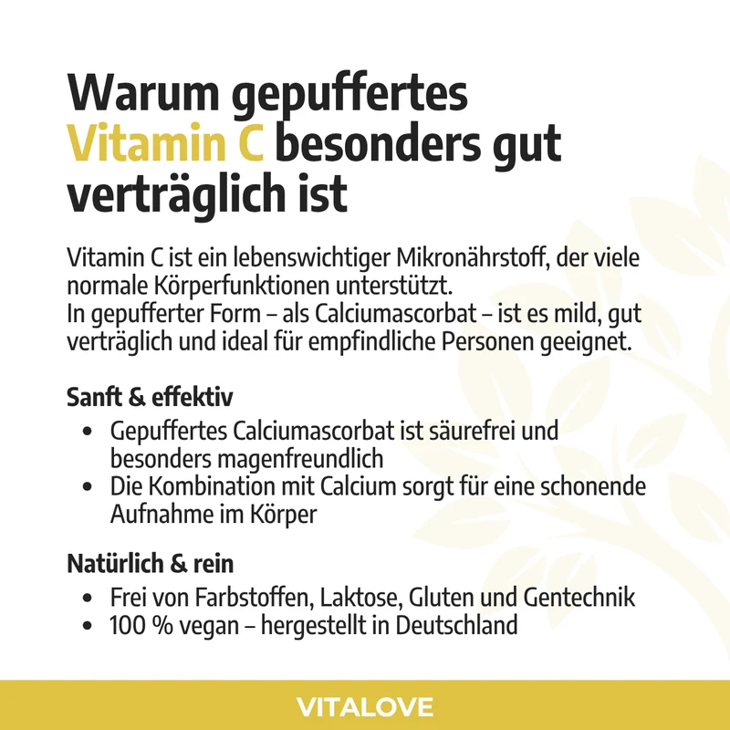 Vitamin C gepuffert – 180 Kapseln