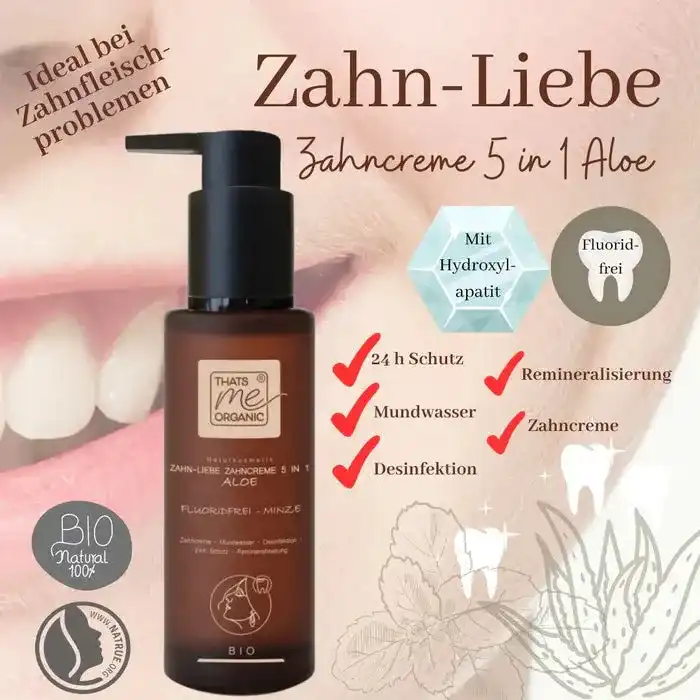 Bio-Zahncreme Zahn-Liebe 5 in 1 Aloe 100ml- Fluoridfrei