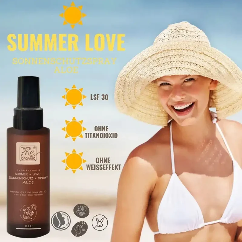BIO-Sonnenschutz-Spray SUMMER-LOVE Aloe 100ml Naturkosmetik