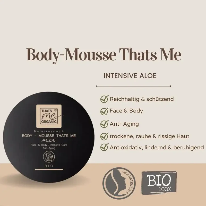 BIO-Body-Mousse Aloe - Face & Body Intensive Care & Anti-Aging 200ml Naturkosmetik