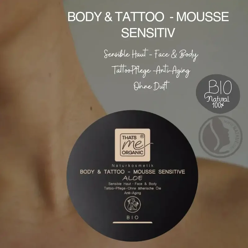 BIO-Body & Tattoo-Mousse sensitive Aloe mit Hyaluron 200ml Naturkosmetik