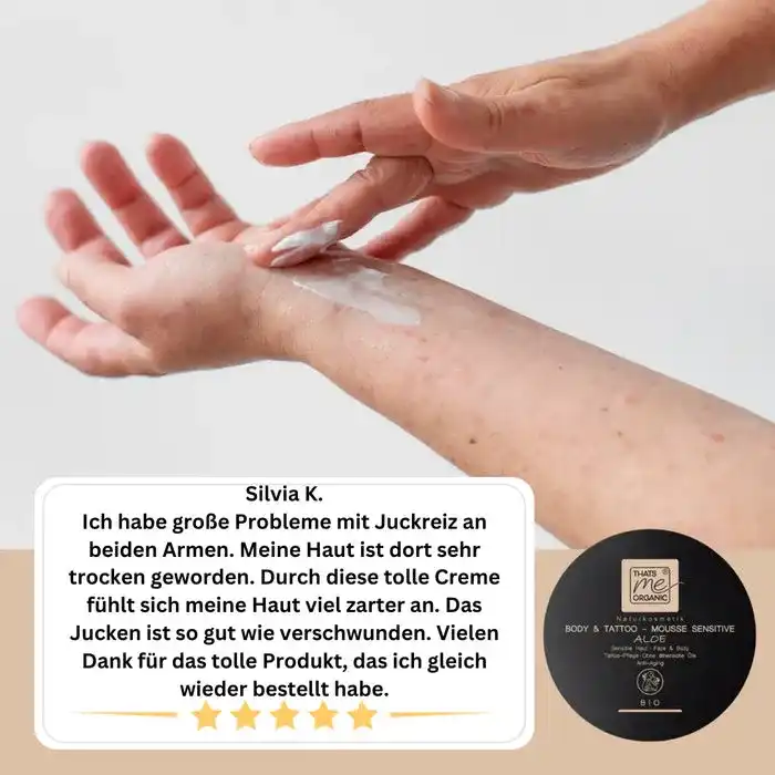BIO-Body & Tattoo-Mousse sensitive Aloe mit Hyaluron 200ml Naturkosmetik