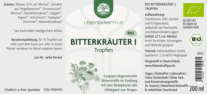 Bio Bitterkräuter I Tropfen