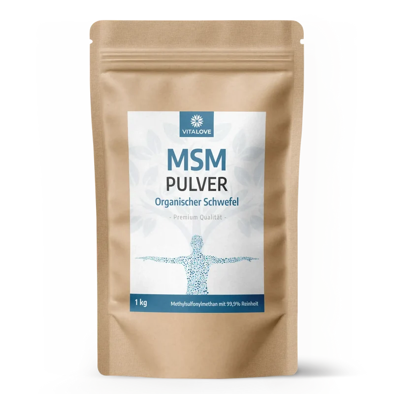 MSM Pulver – Organischer Schwefel (99,9% rein) – 1 kg