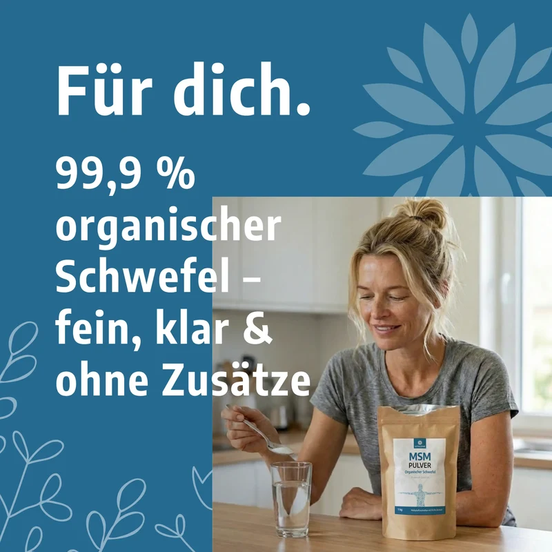 MSM Pulver – Organischer Schwefel (99,9% rein) – 1 kg