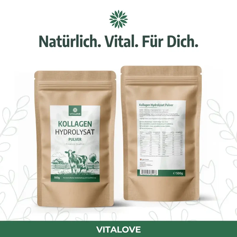 Kollagen Hydrolysat Pulver (aus Weidehaltung) – 500 g