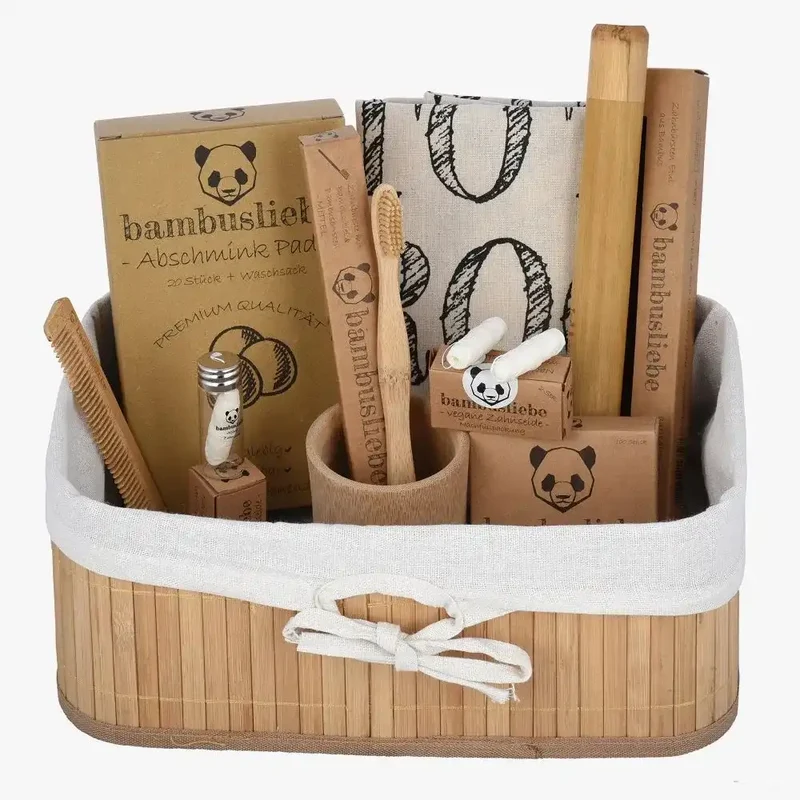 Bambus Geschenkkorb Set