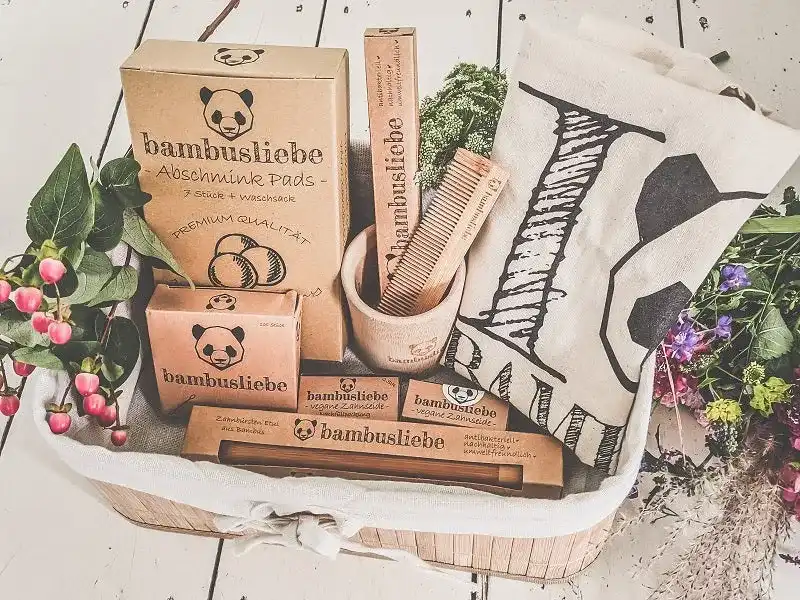 Bambus Geschenkkorb Set