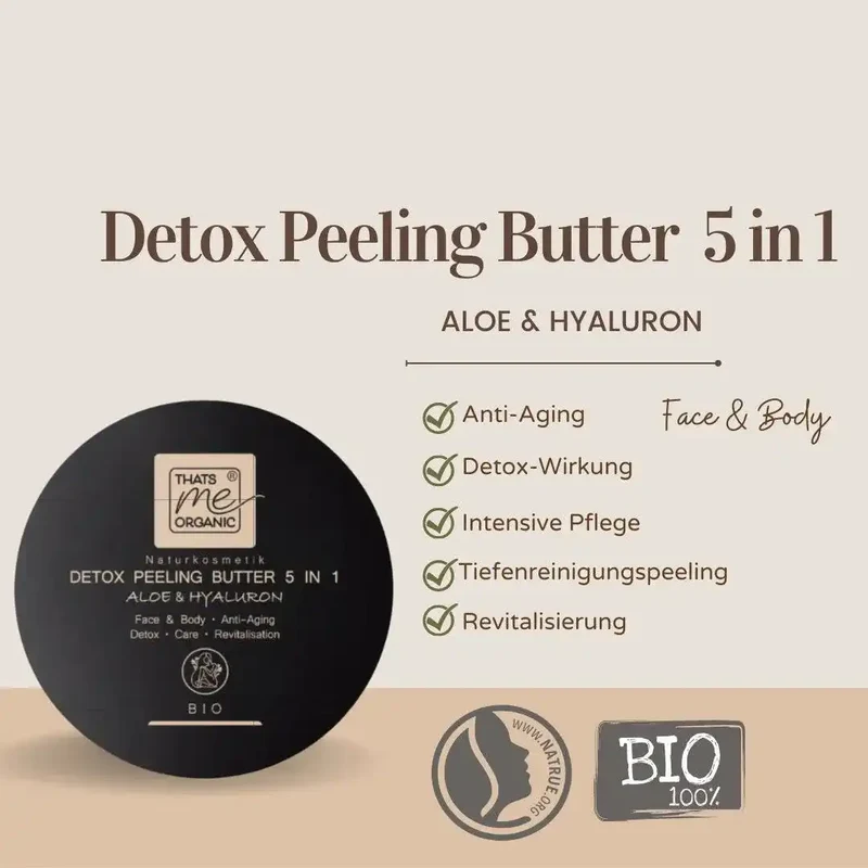 BIO-DETOX PEELING BUTTER Aloe 5 in 1 - 200ml Naturkosmetik