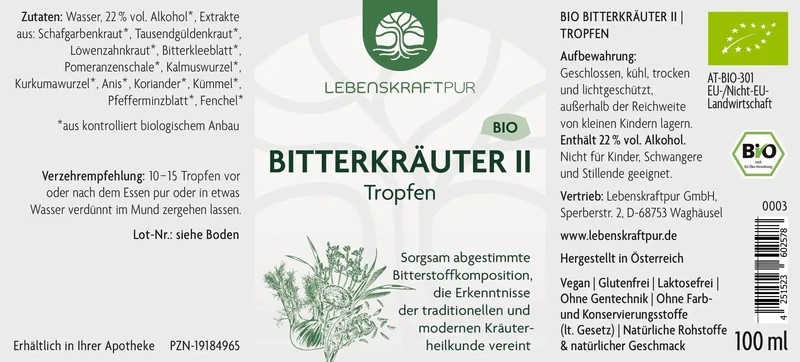Bio Bitterkräuter II Tropfen