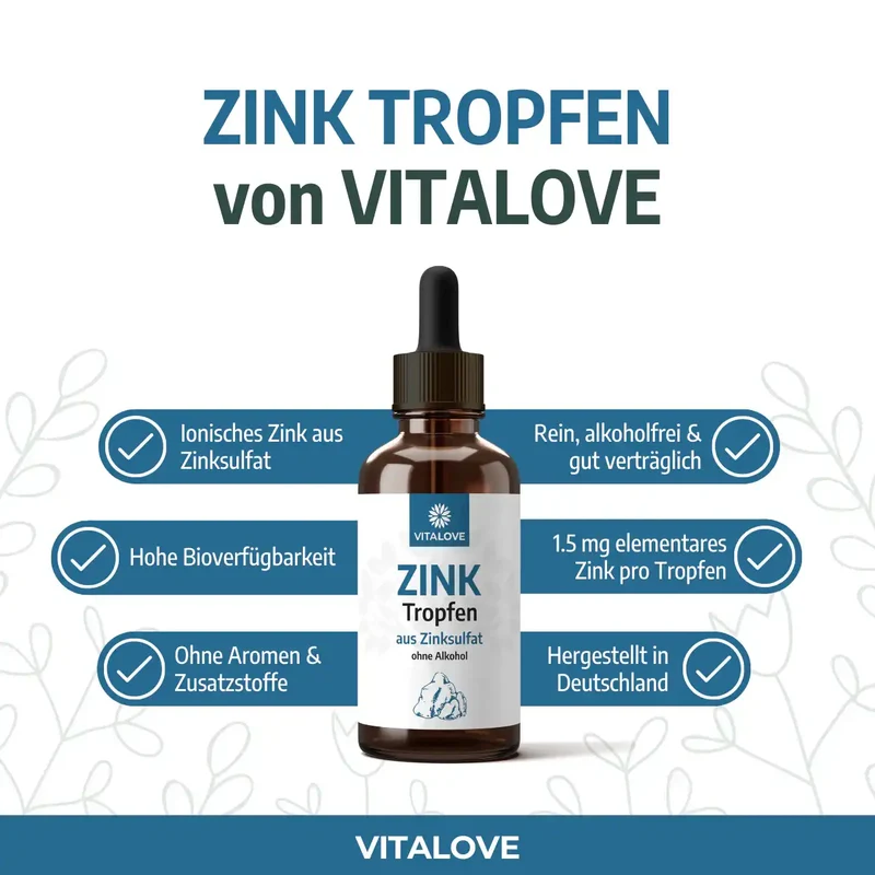 Zink Tropfen (alkoholfrei) – 100 ml