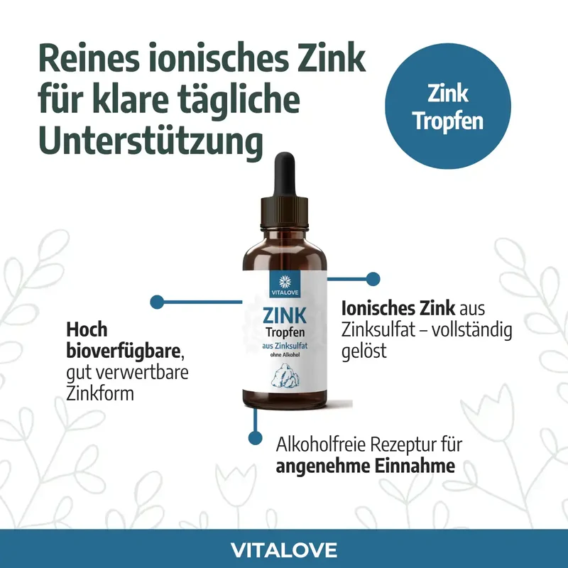 Zink Tropfen (alkoholfrei) – 100 ml