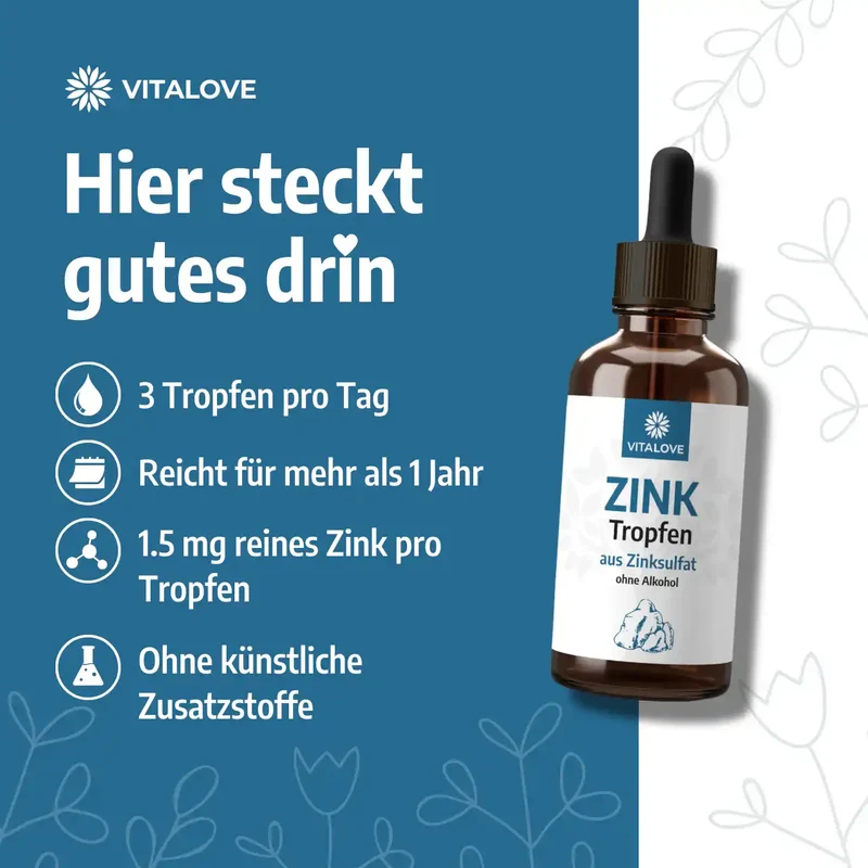 Zink Tropfen (alkoholfrei) – 100 ml