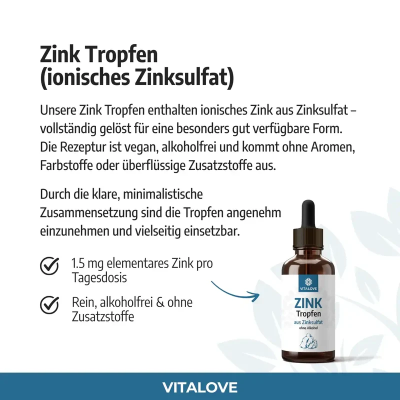 Zink Tropfen (alkoholfrei) – 100 ml