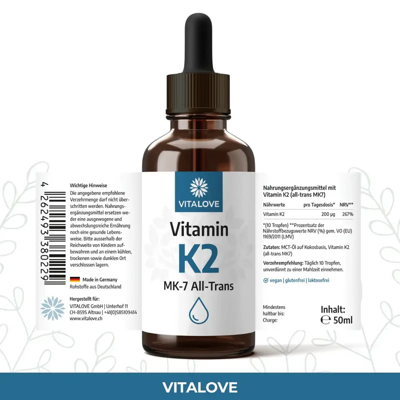Vitamin K2 Tropfen (MK7 all-trans) – 50 ml