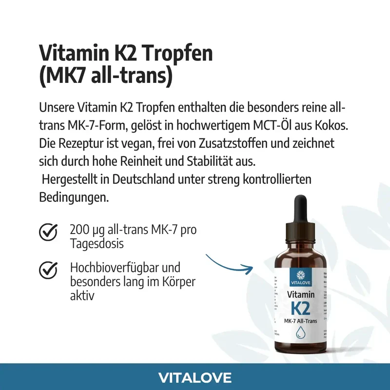 Vitamin K2 Tropfen (MK7 all-trans) – 50 ml