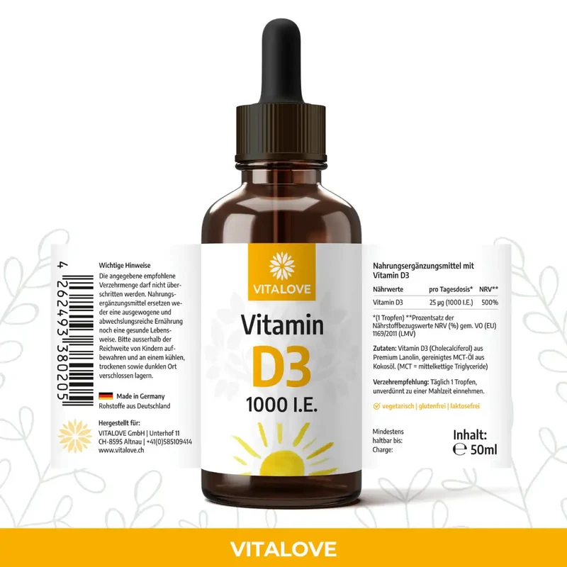 Vitamin D3 Tropfen (1.000 IE) – 50 ml