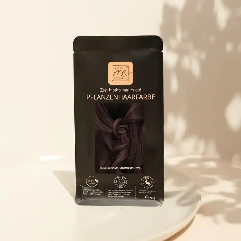 Profi-Pflanzenhaarfarbe SET kühles dunkles Mahagony-Braun "cool deep mahagony brown"