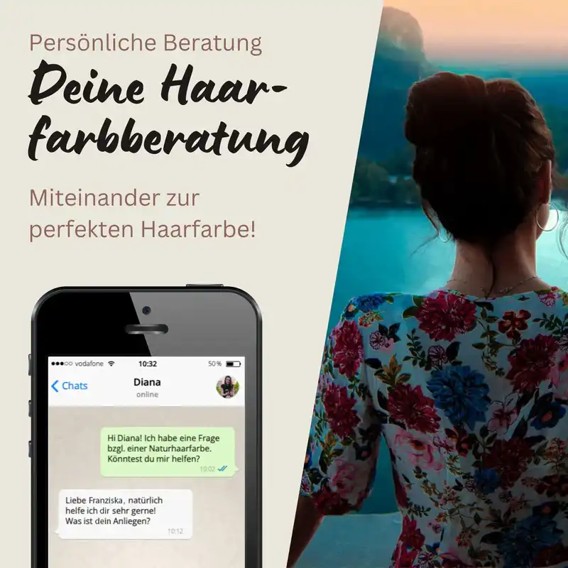 Profi-Pflanzenhaarfarbe SET kühles dunkles Mahagony-Braun "cool deep mahagony brown"