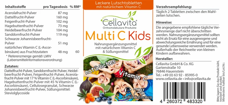 Multi C kids für Kinder - Tabletten