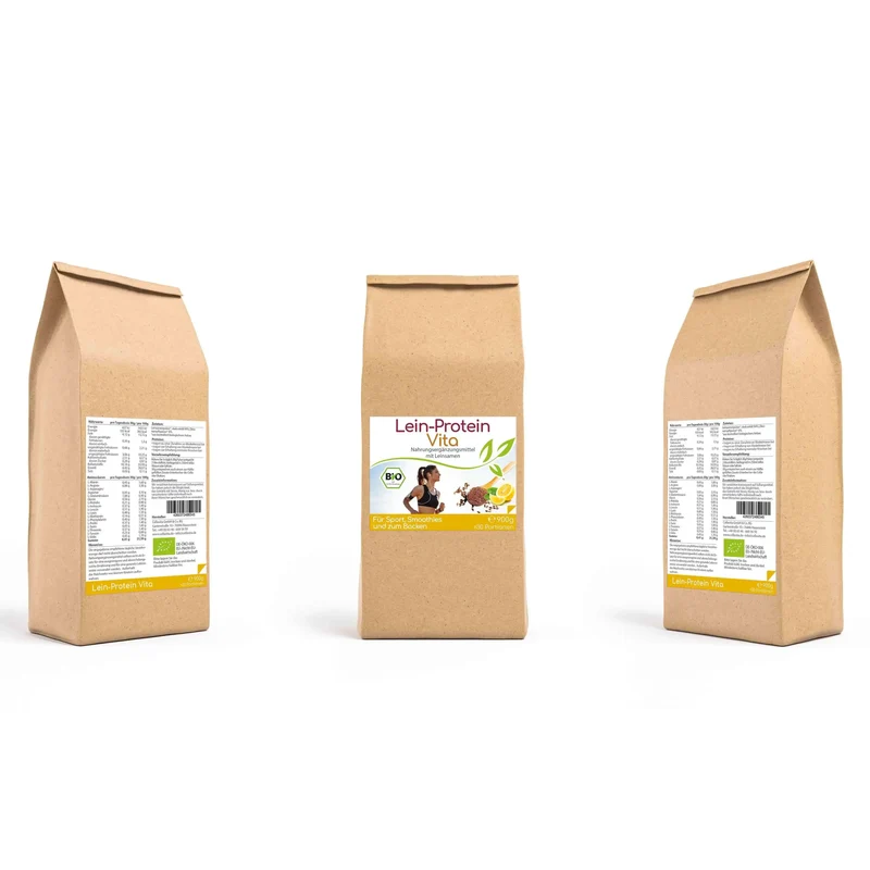 Bio Lein-Protein (natürlicher Proteinshake) - 30 Portionen - 900g