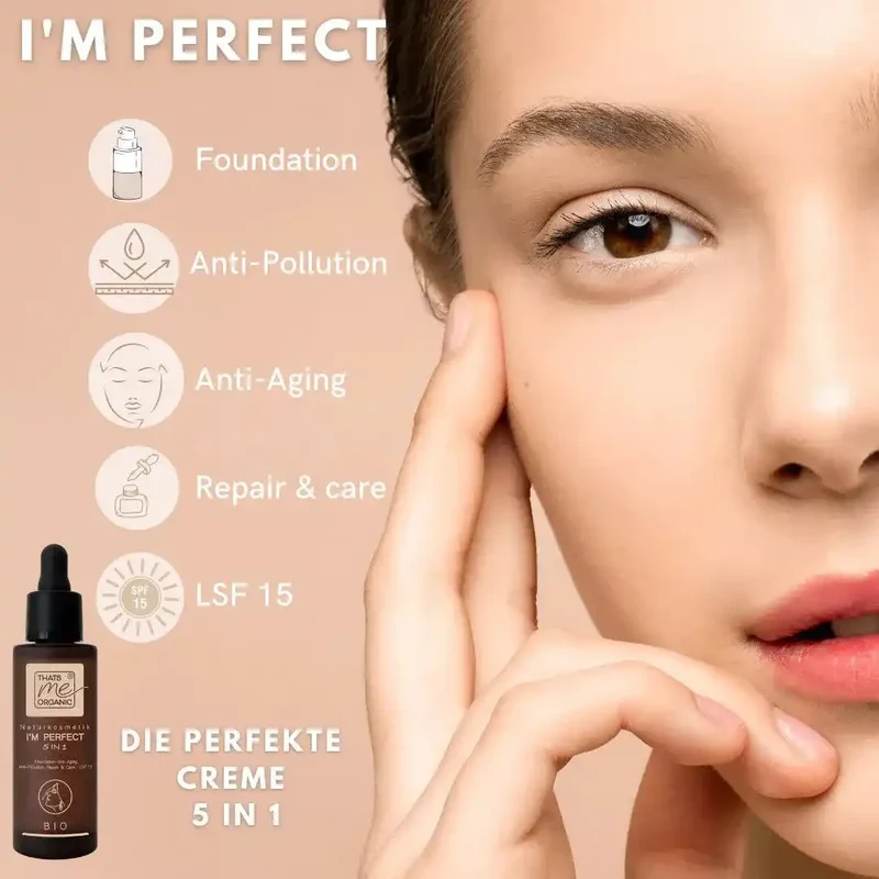 BIO-Foundation Serum I´M PERFECT 5in1 LSF15 - 30ml (ohne Titandioxid)