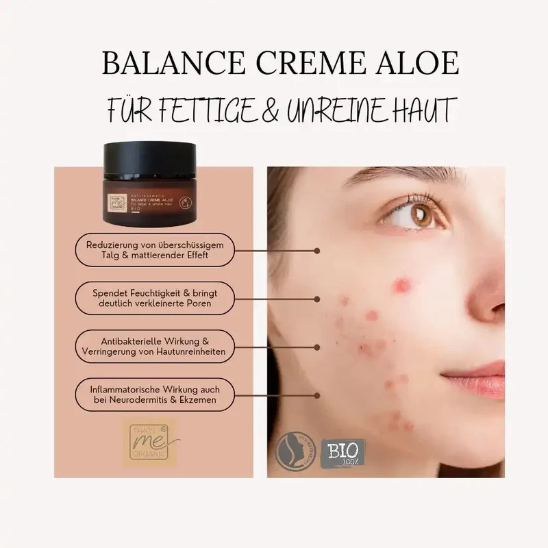 BALANCE-CREME Aloe für fettige & unreine Haut 50ml BIO-Naturkosmetik