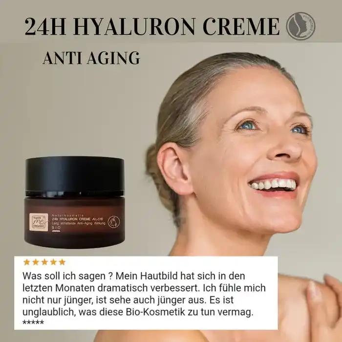 24h Anti-Aging Hyaluron Creme Aloe - 50ml BIO-Naturkosmetik