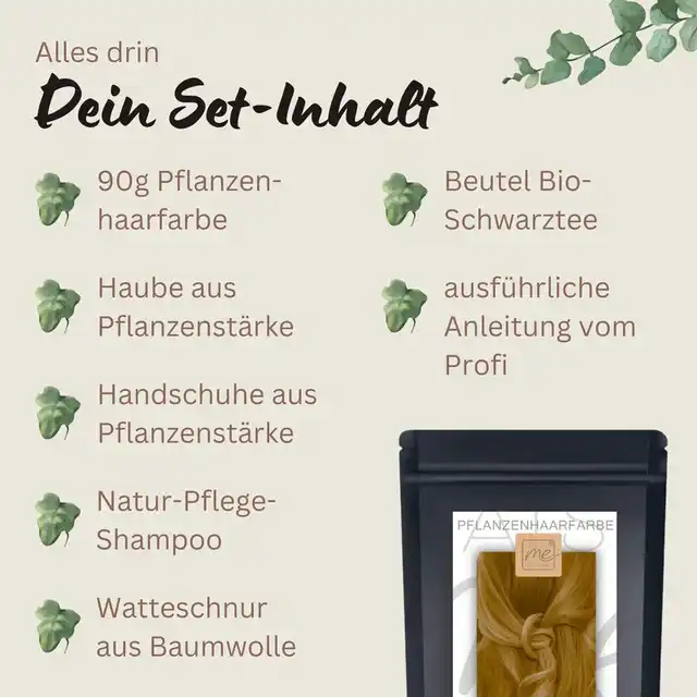 Profi-Pflanzenhaarfarbe warmes Honig-Blond "warm honey blond"