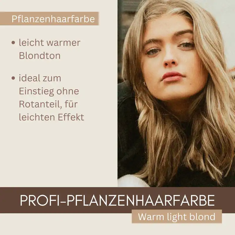 Profi-Pflanzenhaarfarbe warmes Hell-Blond "warm light blond"