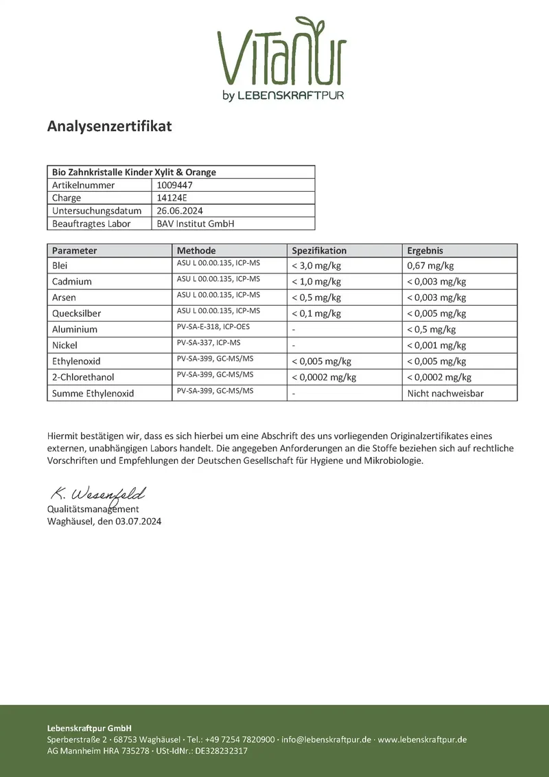 Bio Zahnkristalle® Kinder Xylit & Orange