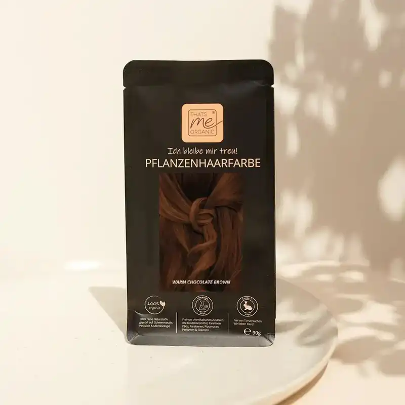 Profi-Pflanzenhaarfarbe SET warmes Schokoladen-Braun "warm chocolate brown"