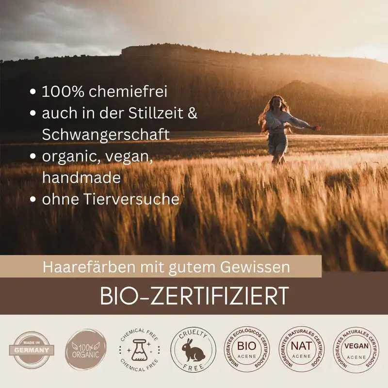Profi-Pflanzenhaarfarbe SET kühles dunkles Braun "cool deep brown"