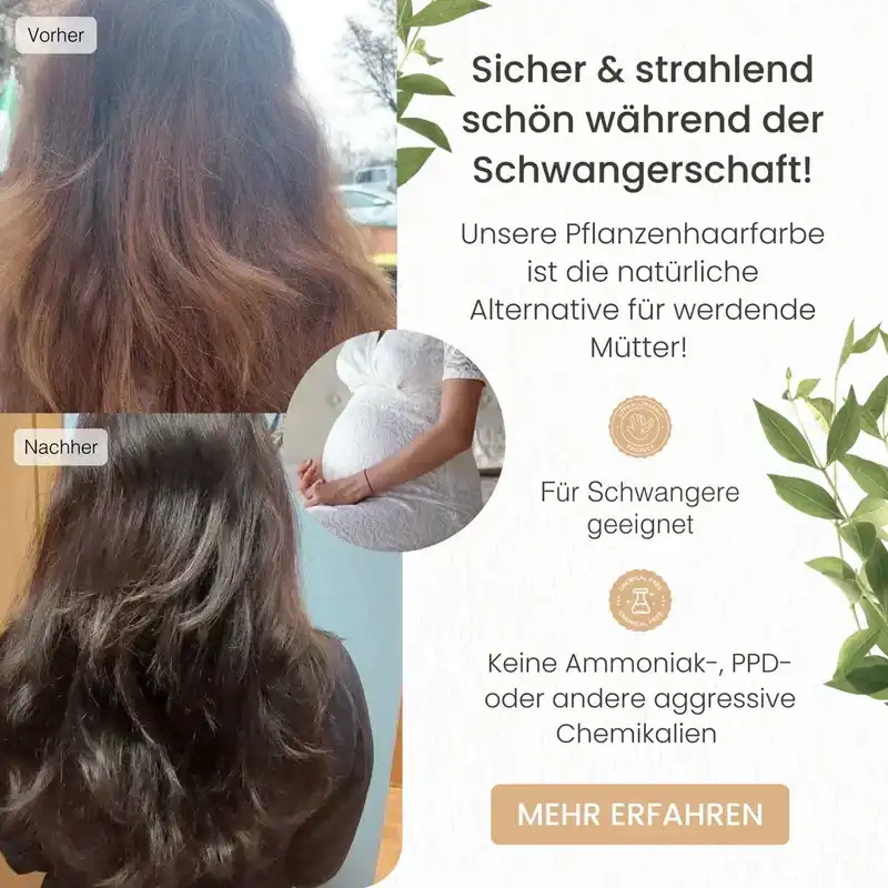 Profi-Pflanzenhaarfarbe SET warmes Kupfer-Braun "warm copper brown"