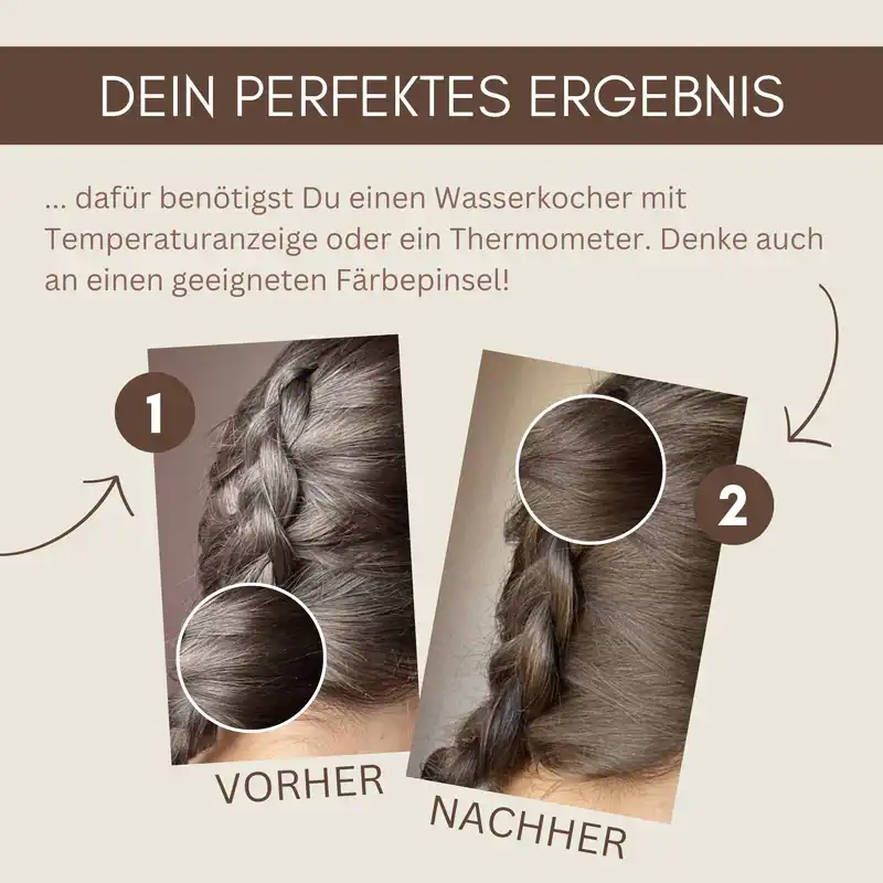 Profi-Pflanzenhaarfarbe SET farblose warm-schimmernde Volumen-Glanz-Haarpackung "warm shiny hair pack"