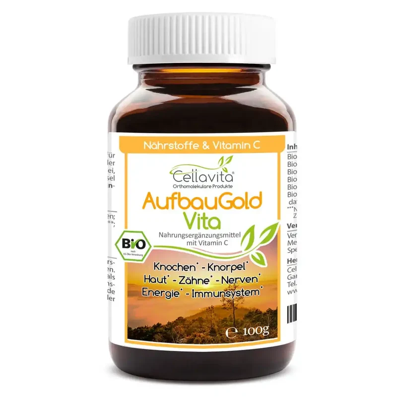 Bio Aufbau-Gold Vita - Knochen Haut Zähne mit Gerstengras und Acerola-Kirsche