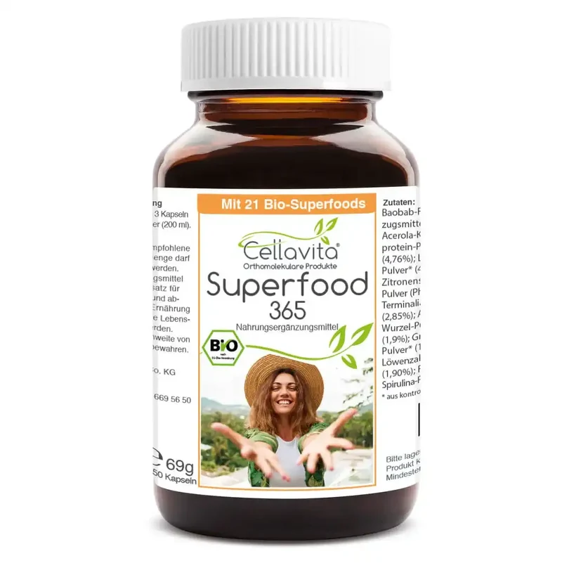 Superfood 365 Bio - mit 21 Bio-Superfoods - 150 Kapseln