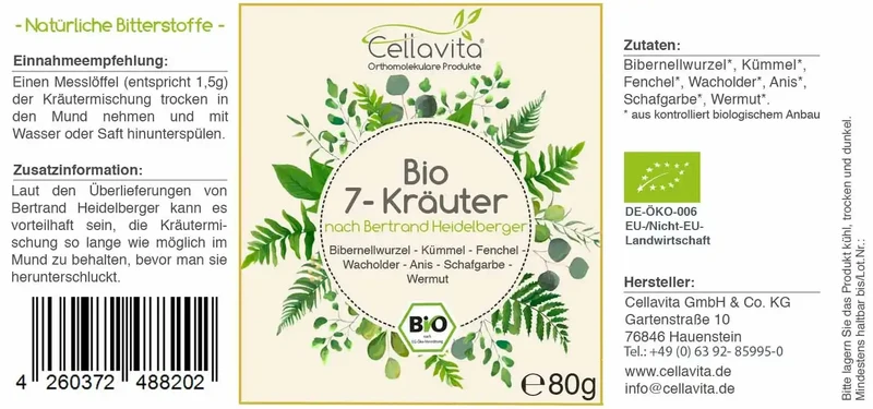 BIO 7-Kräuterpulver (Bertram Heidelberger Originalrezeptur)
