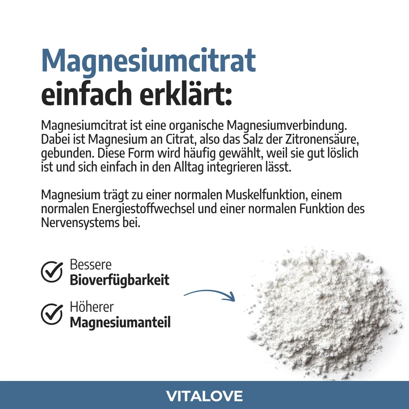 Magnesium Citrat Kapseln – 120 Kapseln