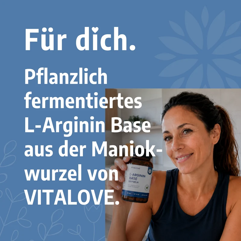 L-Arginin Base Kapseln – aus der Maniokwurzel – 120 Kapseln