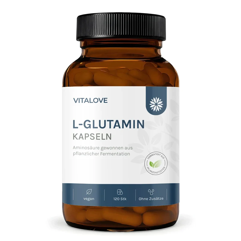 L-Glutamin Kapseln – pflanzliche Fermentation – 120 Kapseln