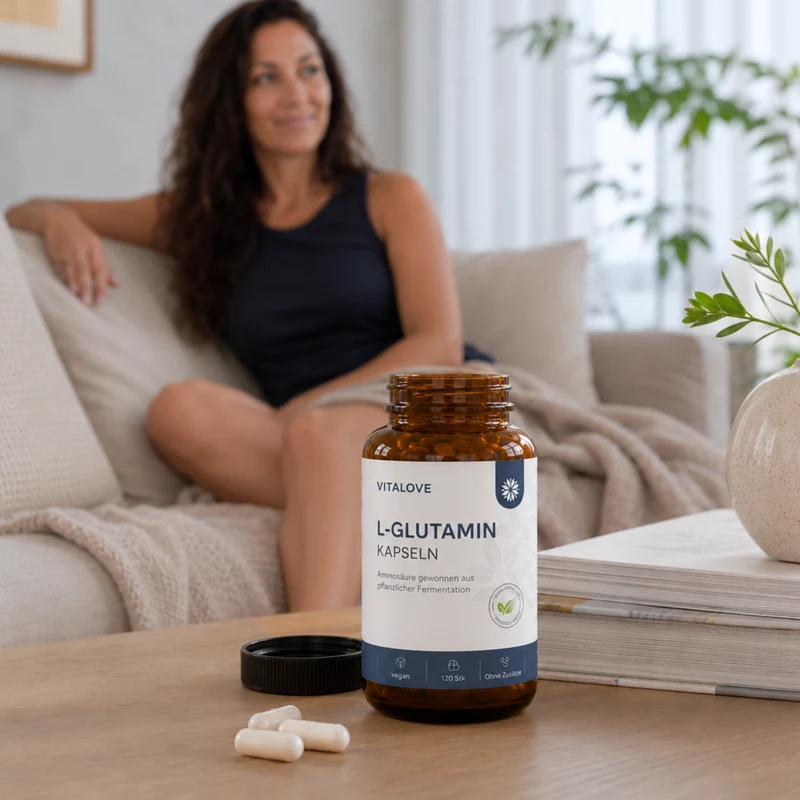 L-Glutamin Kapseln – pflanzliche Fermentation – 120 Kapseln