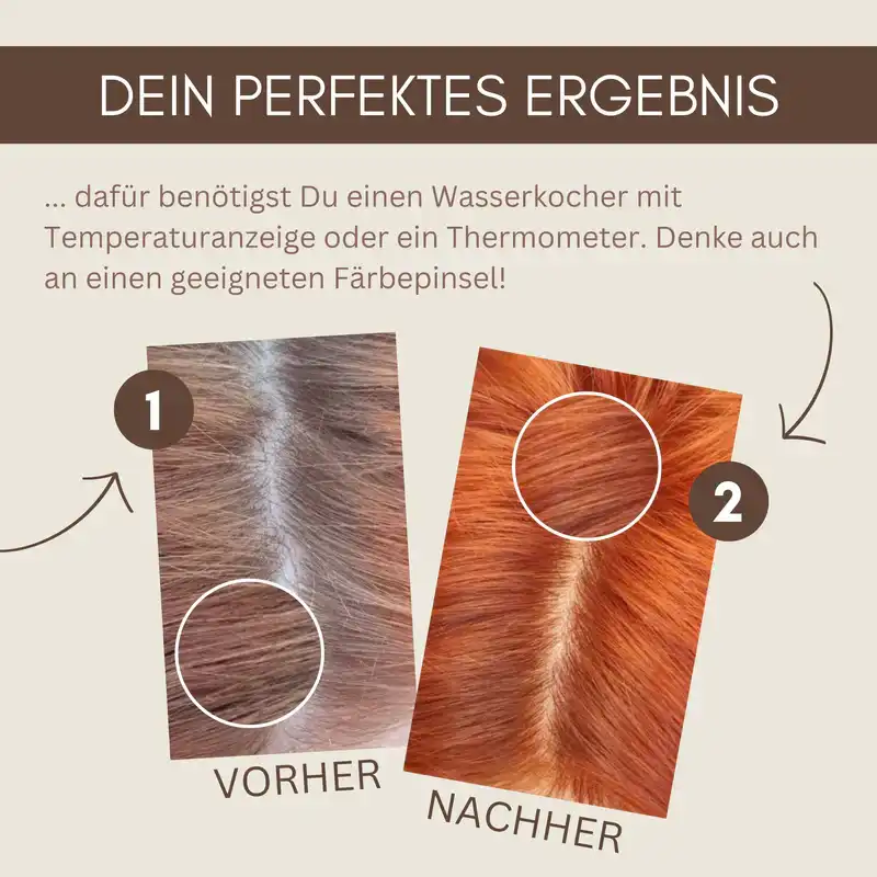 Profi-Pflanzenhaarfarbe "kaltes rotes Henna pur - cool pure henna red"