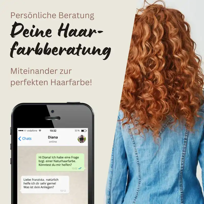 Profi-Pflanzenhaarfarbe "warmes helles Kupfer-Blond - warm tizian blond"